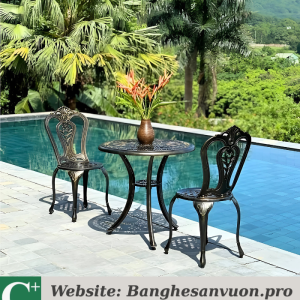 Bộ bàn ghế ban công nhôm đúc SVAN-GMTBG-02N