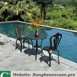 Bàn ghế ban công nhôm đúc SVAN-GMTBG02-D65N