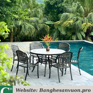 Bộ bàn ghế sân vườn SVAN-GMTBG04-D120M