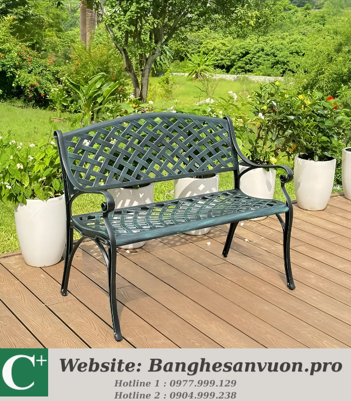 Ghế công viên nhôm đúc SVAN-GMTGCV-09X